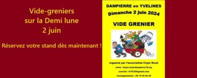 affiche du vide-greniers 2024 à Dampierre-en-Yvelines